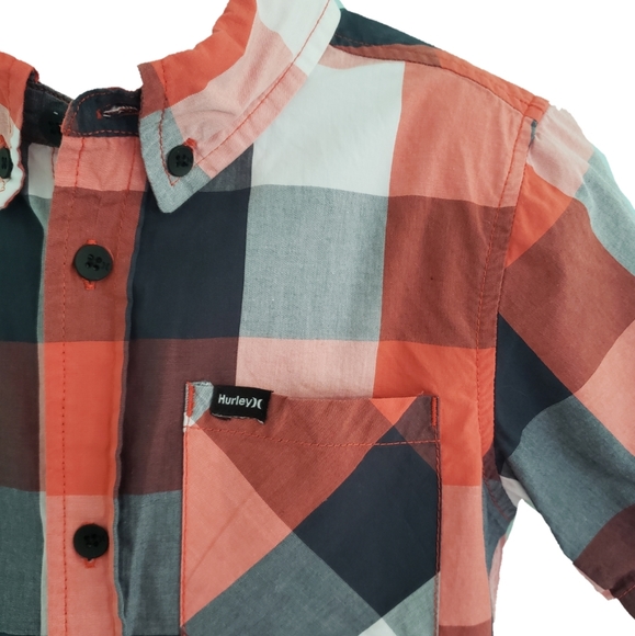 Hurley boys button plaid shirt - Picture 2 of 6